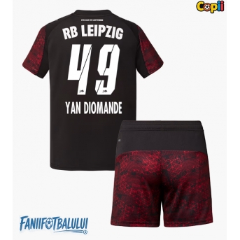 RB Leipzig Yan Diomande #49 Echipament de Fotbal Replică 2025-26 Copii Treilea (+ Șorturi)